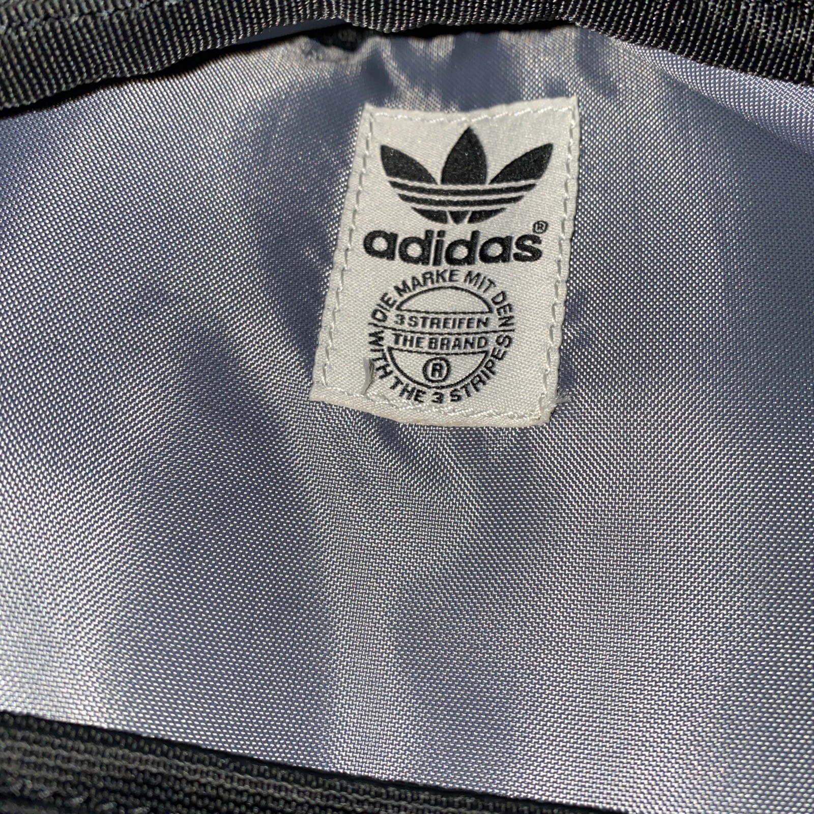 ADIDAS BACKPACK 90288 All Black White Logo Full Siz… Gem
