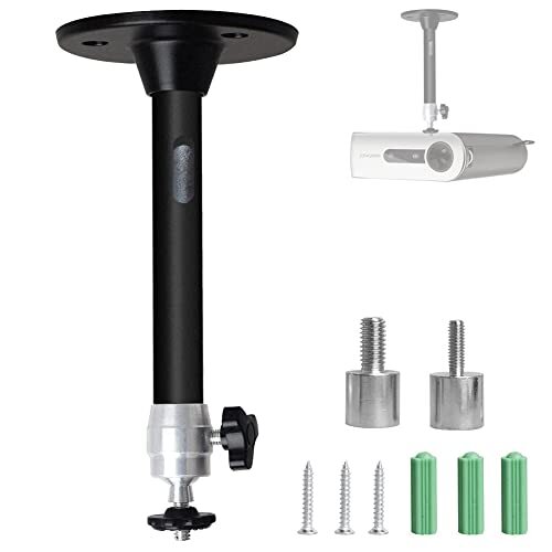 Mini Projector Mount Ceiling Wall Bracket Holder, 6.61 Lbs Load, 360° Rotatab...-image