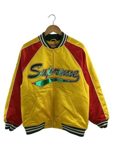 Veste jaune Supreme mitchell&ness Varsity Letterman taille M occasion satin
