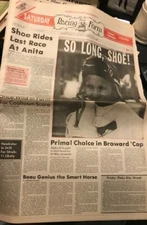 Shoemaker's Last Ride, DRF and Ferdinand's Ky. Derby, Thoroughbred Record