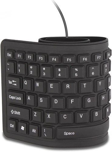 sungwoo Foldable Silicone Keyboard USB Wired Waterproof Rollup Keyboard for PC - Picture 2 of 11