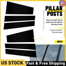 Fits Toyota Sienna 2021-2024 Gloss Black Pillar Posts Door Window Trim Cover