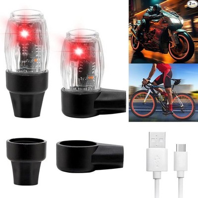 2 Pack Tire Lights for Car LED Colorful Wheel Light Valve Stem Ca Color: 2 Red