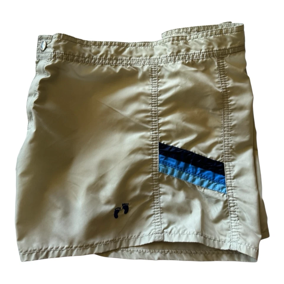 VTG Hang Ten Surf Board Shorts Men’s 32”  Gray Blue Stripe Swim Trunks 1970s 80s - Image 3 of 4