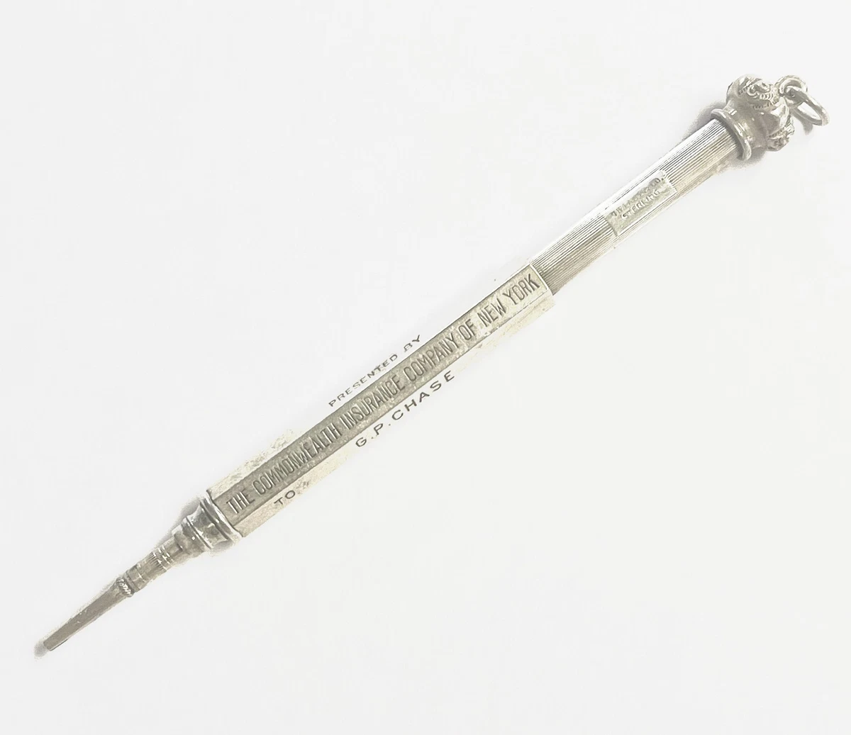 Antique Sterling Silver Pencil In Collectible Mechanical Pencils