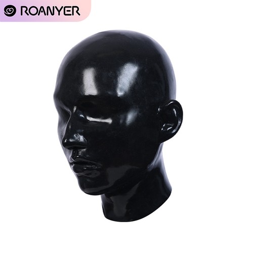 Roanyer Black Silicone Ria Mirage Glossy Hood With Breathing Hole for Fetish Cos - Picture 2 of 12