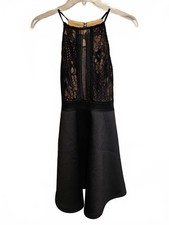 Papaya  Black Nude Lace Party Dress Size Juniors Medium
