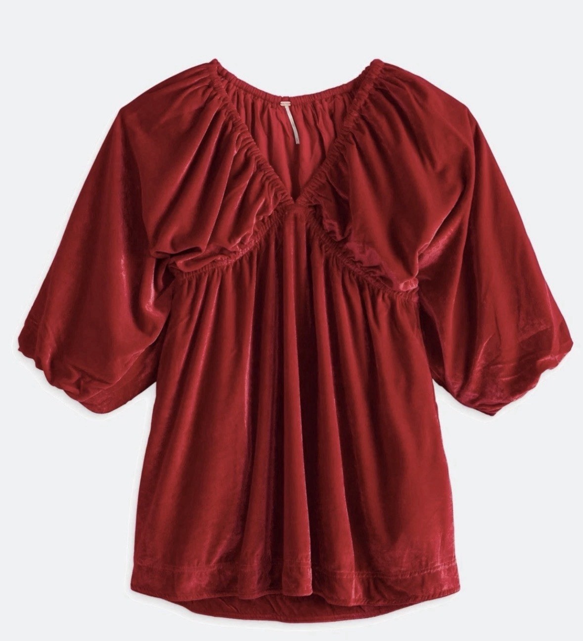 NEW Free People Red Portia Velvet Mini Dress Size Medium $128 Spring Summer ☀️