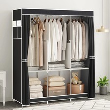 Portable Closet Wardrobe Clothes Rack Storage Shelf Organizer Water-Proof Fabric