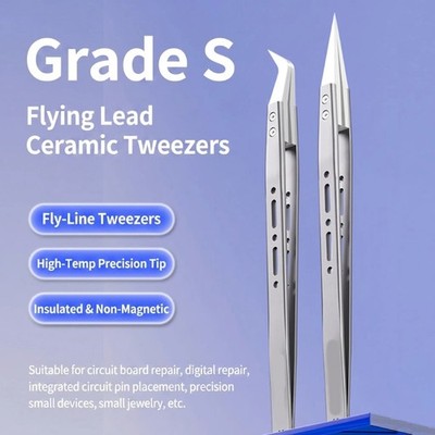 High Temperature Resisstant Ceramic Tip Tweezer For Electronics And Jewelry Work