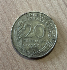 Pièce de 20 centimes en franc année 1963 - Collection