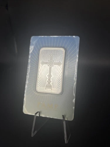 Pamp Suisse Romanesque Cross  1 oz .999 Fine Silver Bar