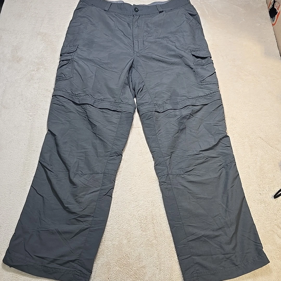 Cabela’s Convertible Hiking Pants Men’s Size 38x30 Grey Outdoor Hike Shorts Zip