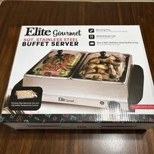 Elite Gourmet Stainless Steel Buffet Server & Warming Tray #EWM-6122 Maxi-Matic
