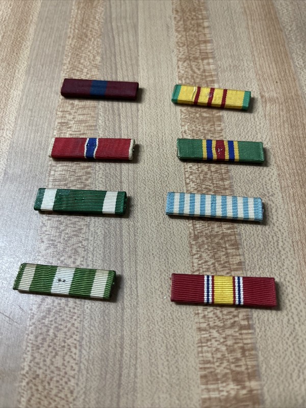 Vintage Lot Of 8 N.S. Meyer US  Insignia  Vietnam Service Bars 1 1/2” Long