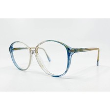 Unbranded Eyeglass Frames Womens Blue Clear Vintage Round Oversized 54-16