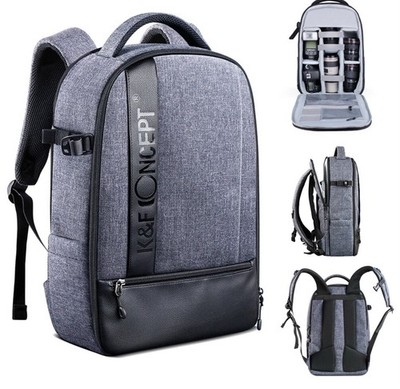 K&F Concept KF13.044 Large DSLR Camera Backpack - Gray / New Never Used