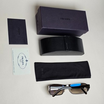 Prada Sunglasses 2006 Vintage Gunmetal Rectangle PR52FS SPR 52F