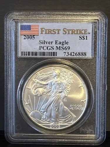 2005 American Silver Eagle - PCGS MS69 First Strike