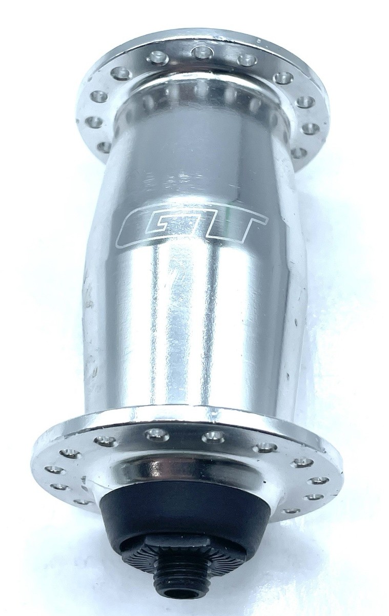 GT Front Hub Barrel Hadley Style 32H Silver 90's MTB BMX 100mm QR