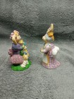 Vintage Easter Bunny Family Figurines 1994 Granny Bunny & Grandkids Pastels  — photo 2