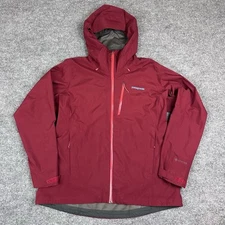 Patagonia Calcite Rain Jacket Womens XL Red Waterproof Rain Shell Zip Pocket GTX