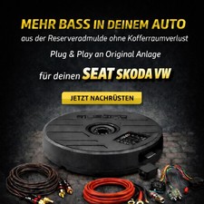 Musway MW1100A | Bass Subwoofer für Seat , Skoda , VW mit Power-Quadlock-Stecker