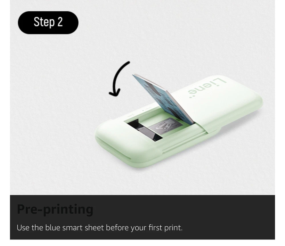 Liene 2x3 Green Mini Instant Portable Photo Printer with Mono Color