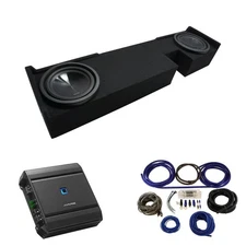 Fits 00-03 Ford F-150 Ext Super Cab Alpine SWT-10S4 Dual 10 Sub Box & S-A60M Amp