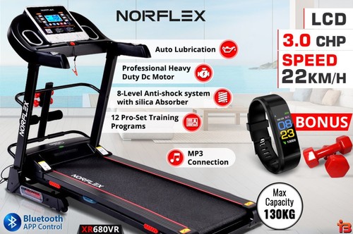NORFLEX Treadmill Electric Home Gym Exercise Machine Fitness Tracker Equipment - Picture 2 of 11