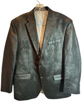 Lauren Ralph Lauren Men's Sz 42R Faux-Suede Sport Coat Blazer Black EUC