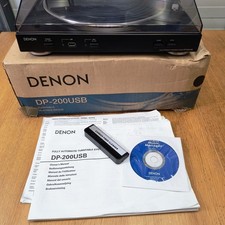 Denon DP-200USB Automatic Turntable Record Deck Player Vinyl Player Black