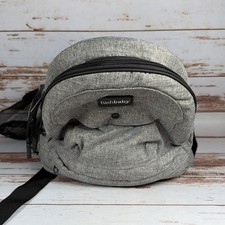 Tushbaby Hip Seat Baby Carrier Grey Chambray Waistpack Toddler Storage Pockets