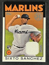 Sixto Sanchez RC 2021 Topps - 1986 Topps Baseball 35th Ann. Relics #86BR-SS