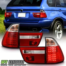 2000-2006 BMW X5 E53 Lumileds LED Red Clear Tail Lights Brake Lamps Left+Right