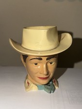1950'S ROY ROGERS KING OF THE COWBOYS HARD PLASTIC CREAMER CUP