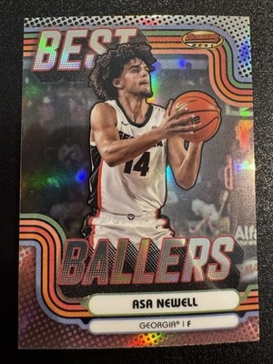 Asa Newell SP 2024-25 Bowman's Best University Best Ballers Refractor Georgia 