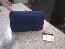 Jessica Mcclintock Elora Dark Blue Evening Bag Nwt Jessica Mcclintock Elora Dark Blue Evening Bag Nwt