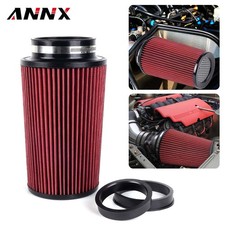3 3.5 4 Cold Air Intake Filter Inlet 3 Sizes In 1 10.5 Tall Universal Red