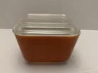 PYREX Vintage 501-B Orange Refrigerator Dish 1-1/2 Cup + Lid 1B