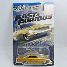 2025 HW Fast & Furious 1966 Chevy Nova Gold Silver Series New Soft Corne