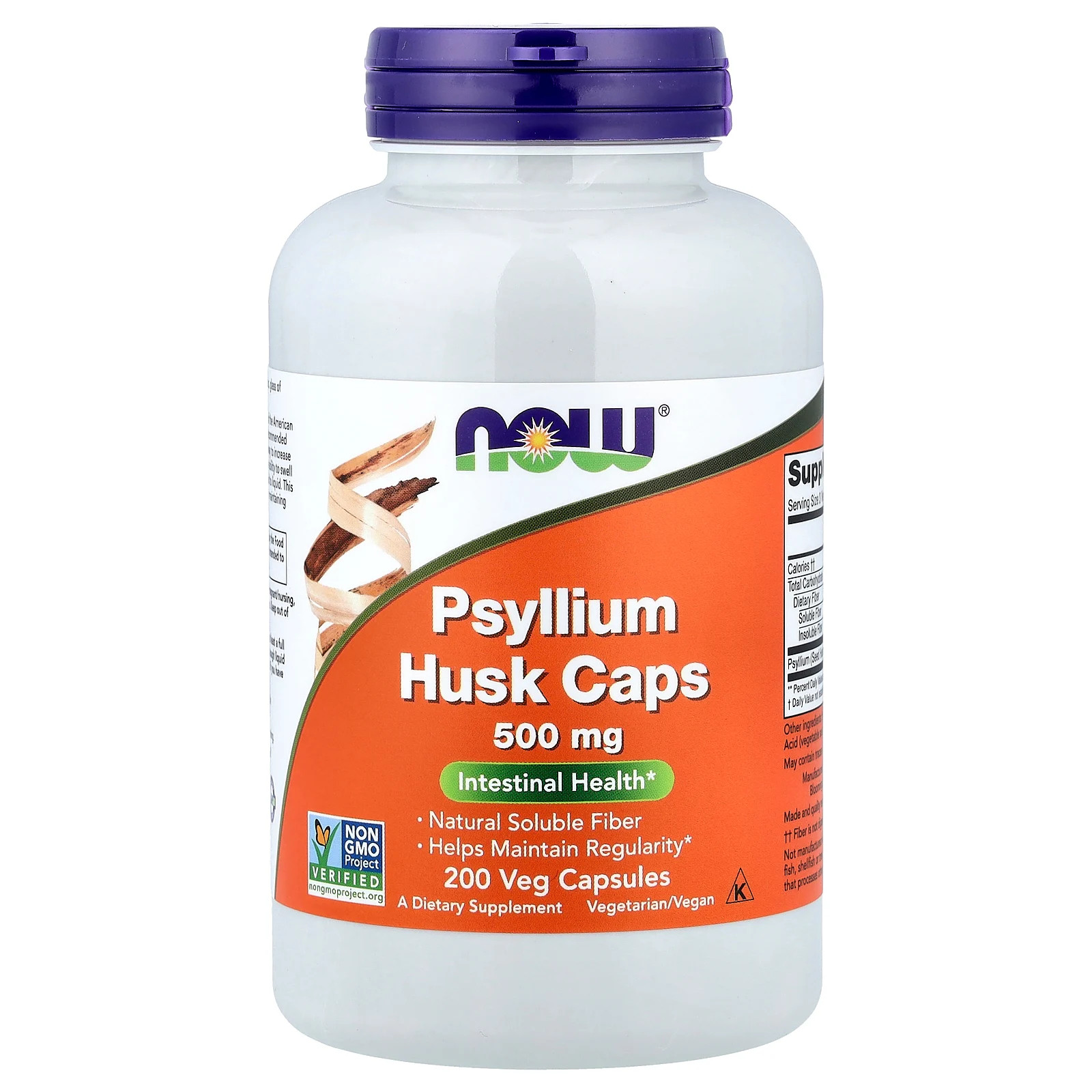 Psyllium Husk Caps 200 Veg Capsules 05 g per Capsule 2990₽