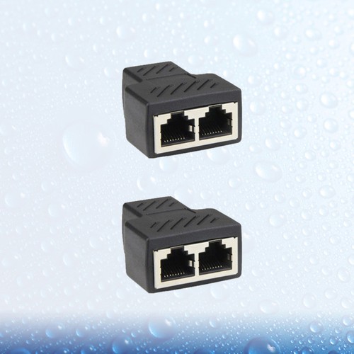 2PCS -Netzwerkkabelanschluss Splitter Connector Black Adapter Network Adapter - 第 3/11 張圖片