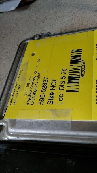 Engine ECM Electronic Control Module 2.0L Turbo AWD Fits 11 TIGUAN 2063577 — 第 4/4 张图片