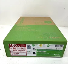 Square D Homeline 100A 20SPC 40 Circuit Main Breaker Plug on Neutral Load Center