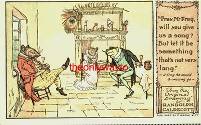 ''Bete, Herr Frosch, gibst du uns ein Lied?,... R Caldicott H2 Warne Postkarte