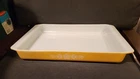 Pyrex BUTTERFLY GOLD Lasagna Pan Baking Dish 13 1/2 X 8 3/4 X 1 3/4 Vintage