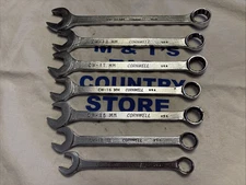 Vintage Cornwell Tools USA 7pc 12pt Metric Combination Wrench Set 13-19mm