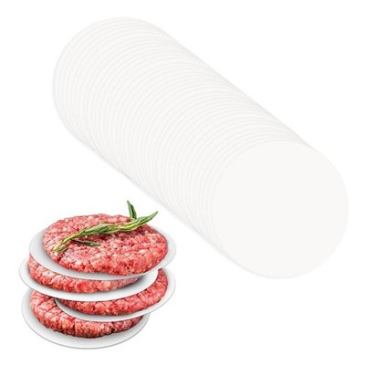 100 Pcs Burger Patty Paper Hamburger Parchment Papers 4 Inch Non-Stick