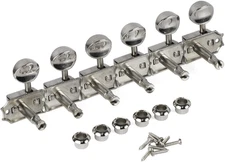 6-in-line Nickel Guitar Tuners Machine Heads Sealed Guitar Tuning Pegs Keys Set